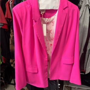Skies Are Blue Hot Pink Jacket with Pink Floral Lining